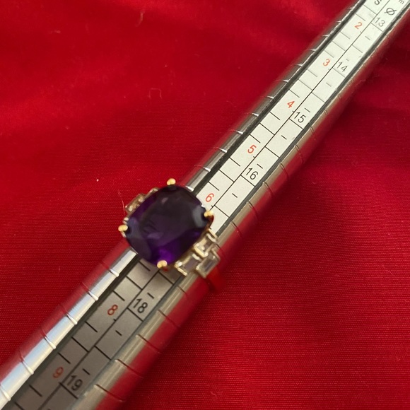925 Sterling silver and Amethyst ring - Picture 3 of 12